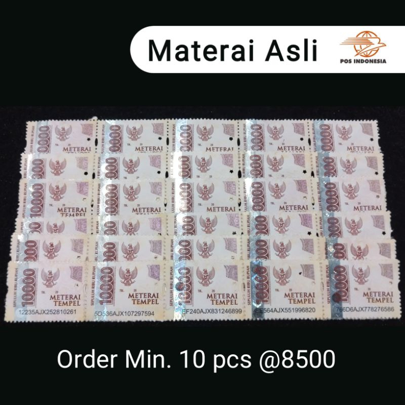 

meterai 10k Asli