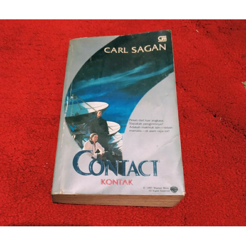 Novel second "Contact" by Carl Sagan ORI preloved cetakan lama