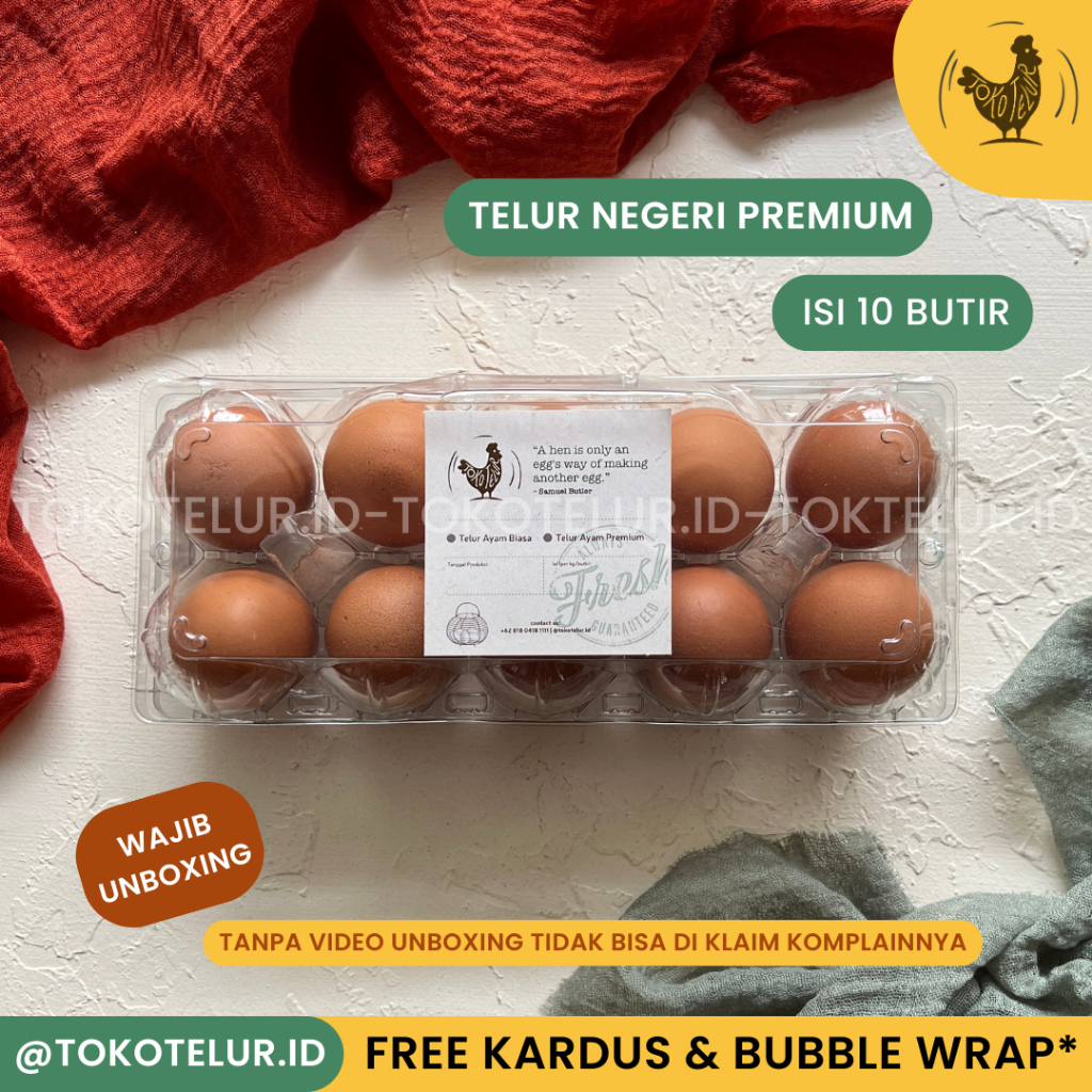 

Telur Ayam Pilihan Negeri (PREMIUM) isi 10 butir (FRESH-SEGAR)