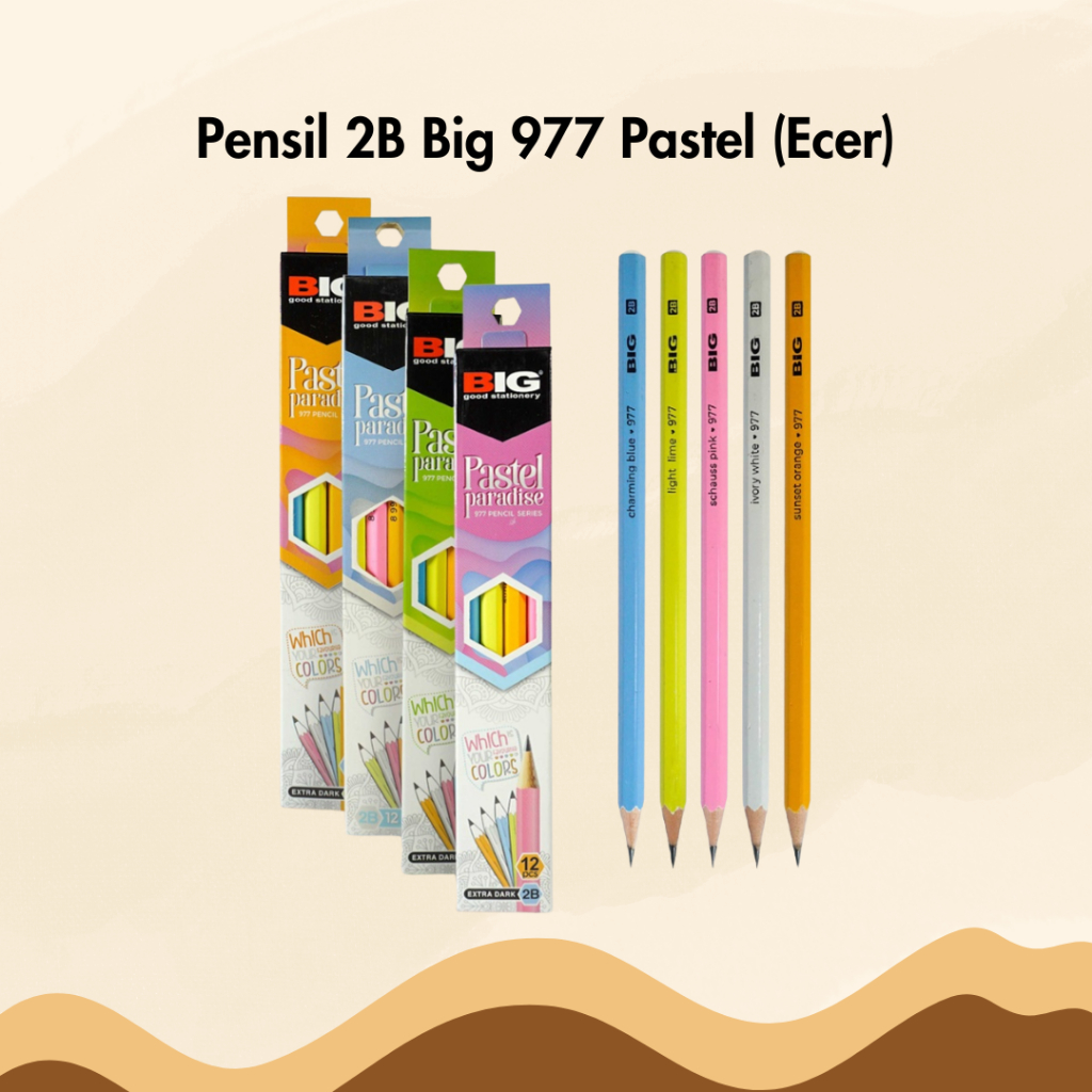 

Pensil 2B Big 977 Pastel Paradise Pencil Series Per Pcs Satuan