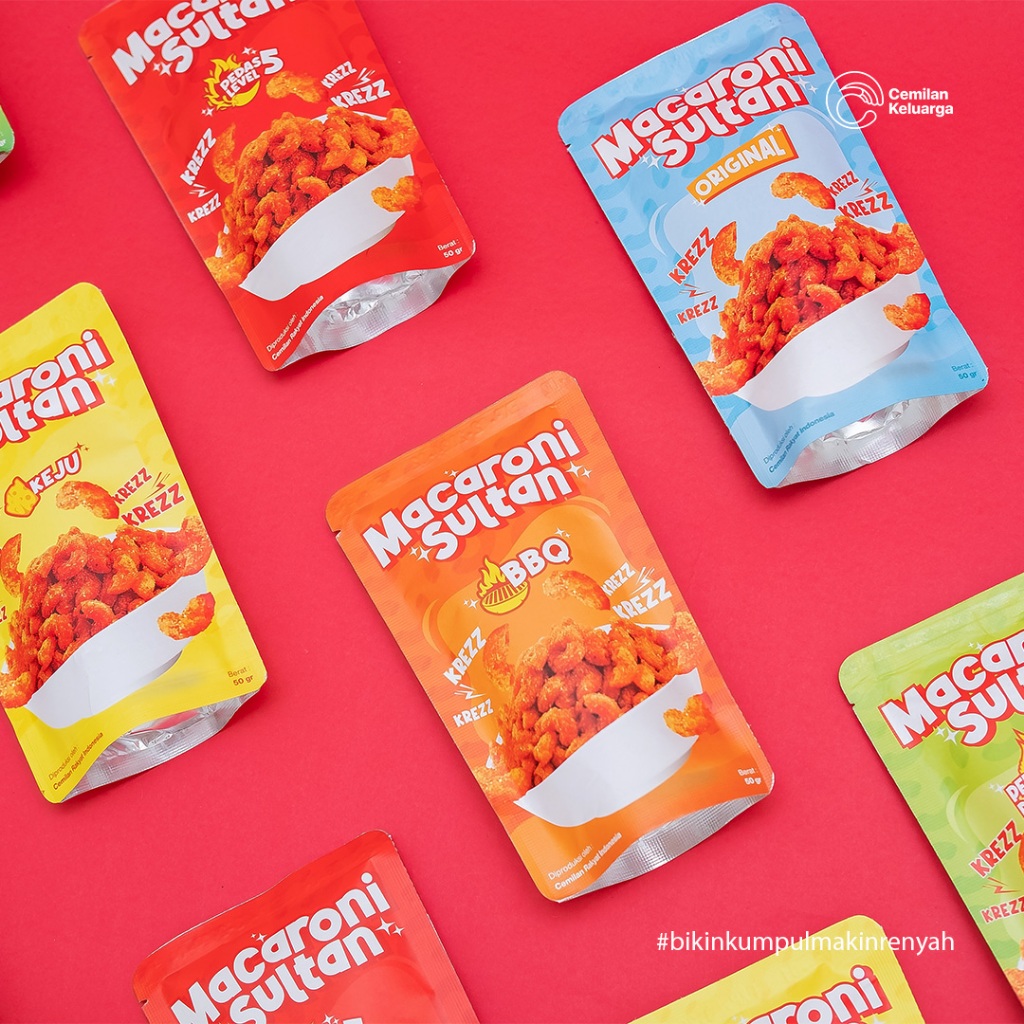 

NEW EDITION || SNACK CEKELIN MACARONI SULTAN (MACSUL) ANEKA RASA 50 GRAM SUPER RENYAH Camilan