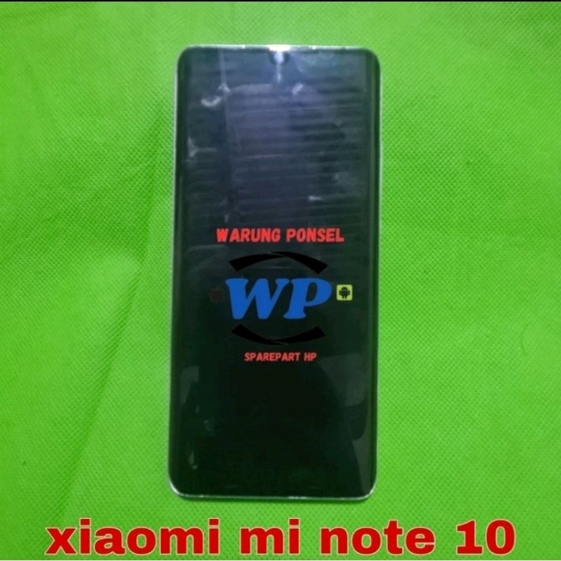 LCD PLUS FRAME SIDIK JARI REDMI XIAOMI MI NOTE 10  ORI COPOTAN NORMAL GARANSI TES