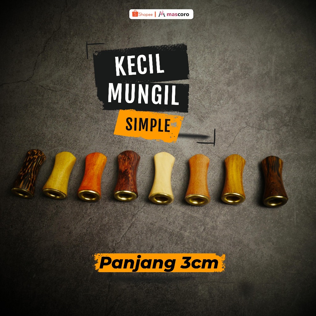 once cangklong pipa kayu mini sri gading panjang 3cm multi lubang - hanya cocok untuk kretek & filte