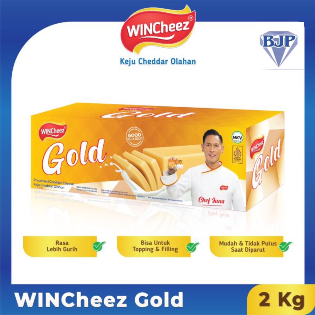 

keju wincheez gold 2kg / keju cheddar toping makan