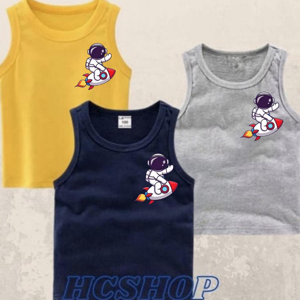 Promo Puas  Singlet Anak baju kaos anak Logo ASTRONOT Unisex Ideal Usia 216th Singlet Anak Anak Paka