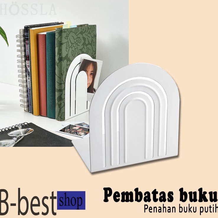 

Produk Trending Penahan Buku Pembatas Buku Book Stand Sandaran Buku Besi putih