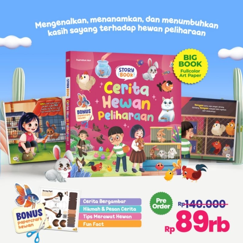Buku anak usia 3+, STORY BOOK: CERITA HEWAN PELIHARAAN