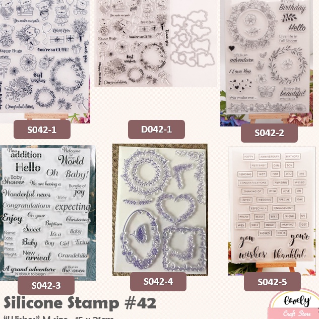 

Grosir Surprise LovelyCraftStore S 42 Silicone Stamp Transparent Silicone rubber Clear Stamp Wishes Stempel Silikon Transparan untuk journal cards art craft scrapbook STAMP42