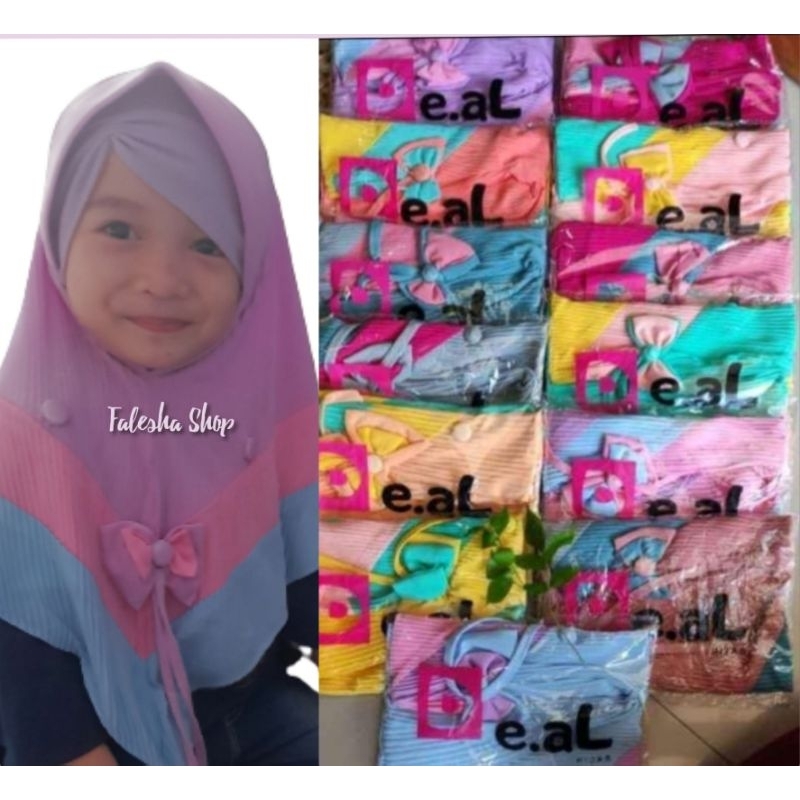 Hijab anak plisket rainbow/jilbab anak plisket pelangi
