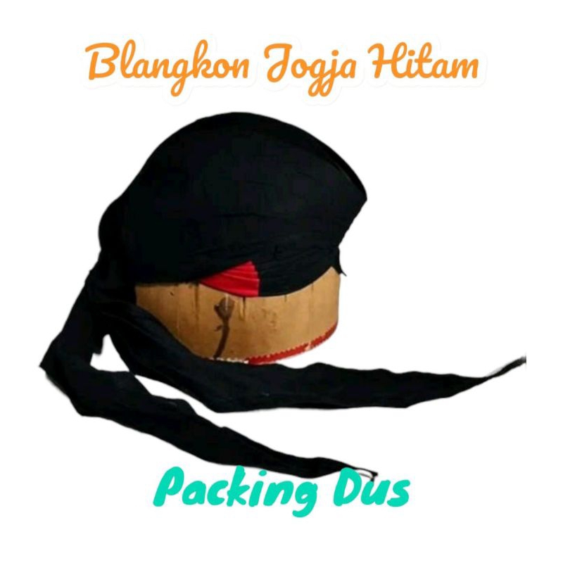 BLANGKON JOGJA HITAM SUMPING MERAH DEWASA