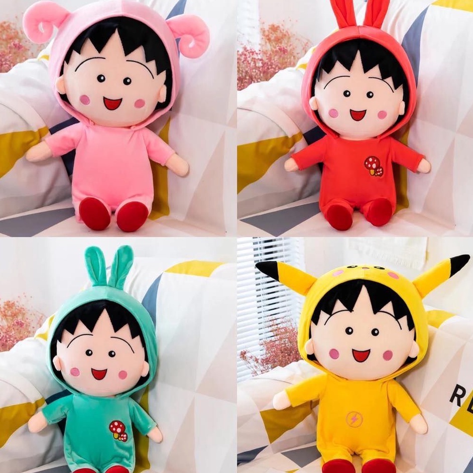Boneka Chibi Maruko Chan 45cm Boneka Chibi Marukochan BONEKA MARUKO CHAN 40CM HOODIE HADIAH NATAL