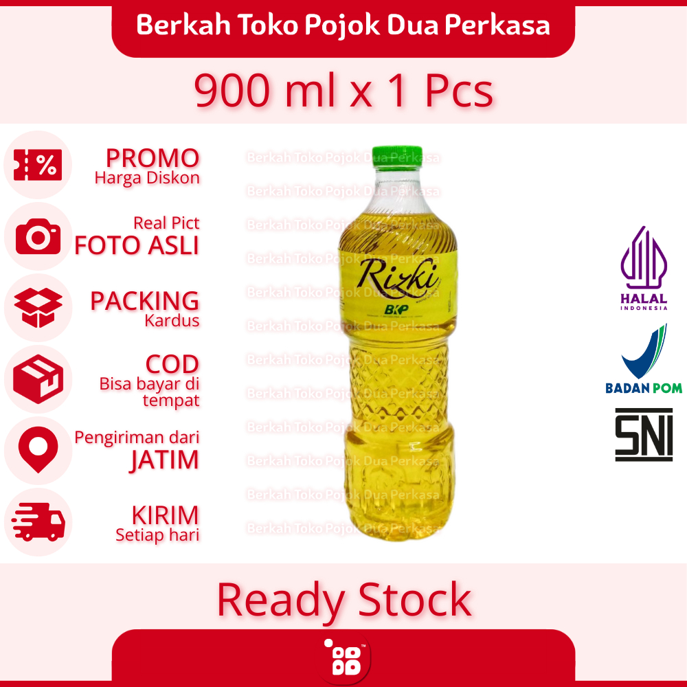 

Rizki Minyak Goreng Botol 900 ml [JATIM]