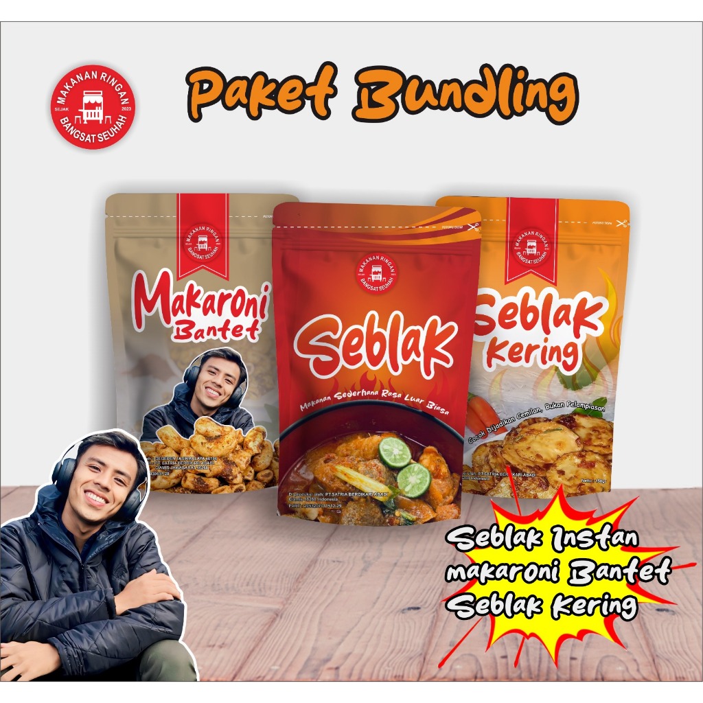 

PAKET BUNDLING (MAKARONI BANTET, SEBLAK INSTAN, SEBLAK KERING), Mantap Betul.