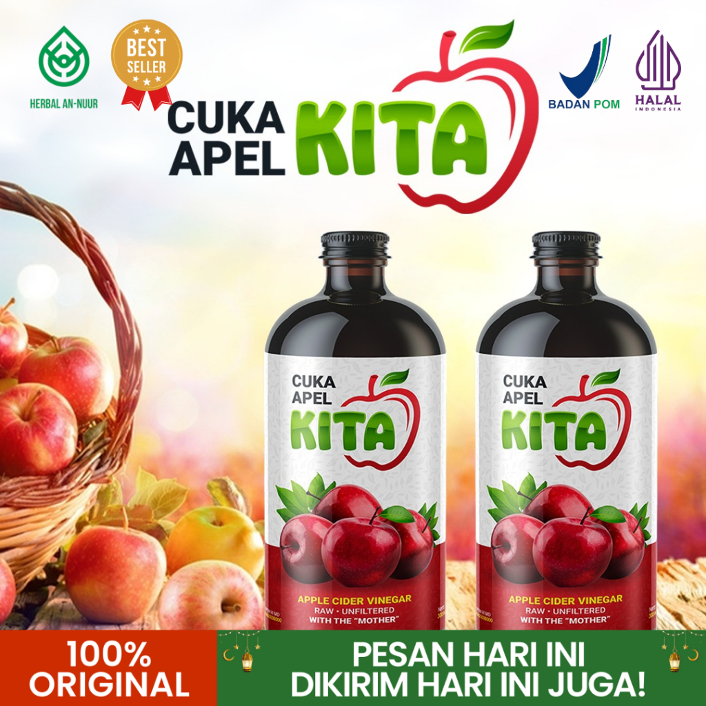 CUKA APEL KITA ORIGINAL CUKA APEL MURNI 100% APEL