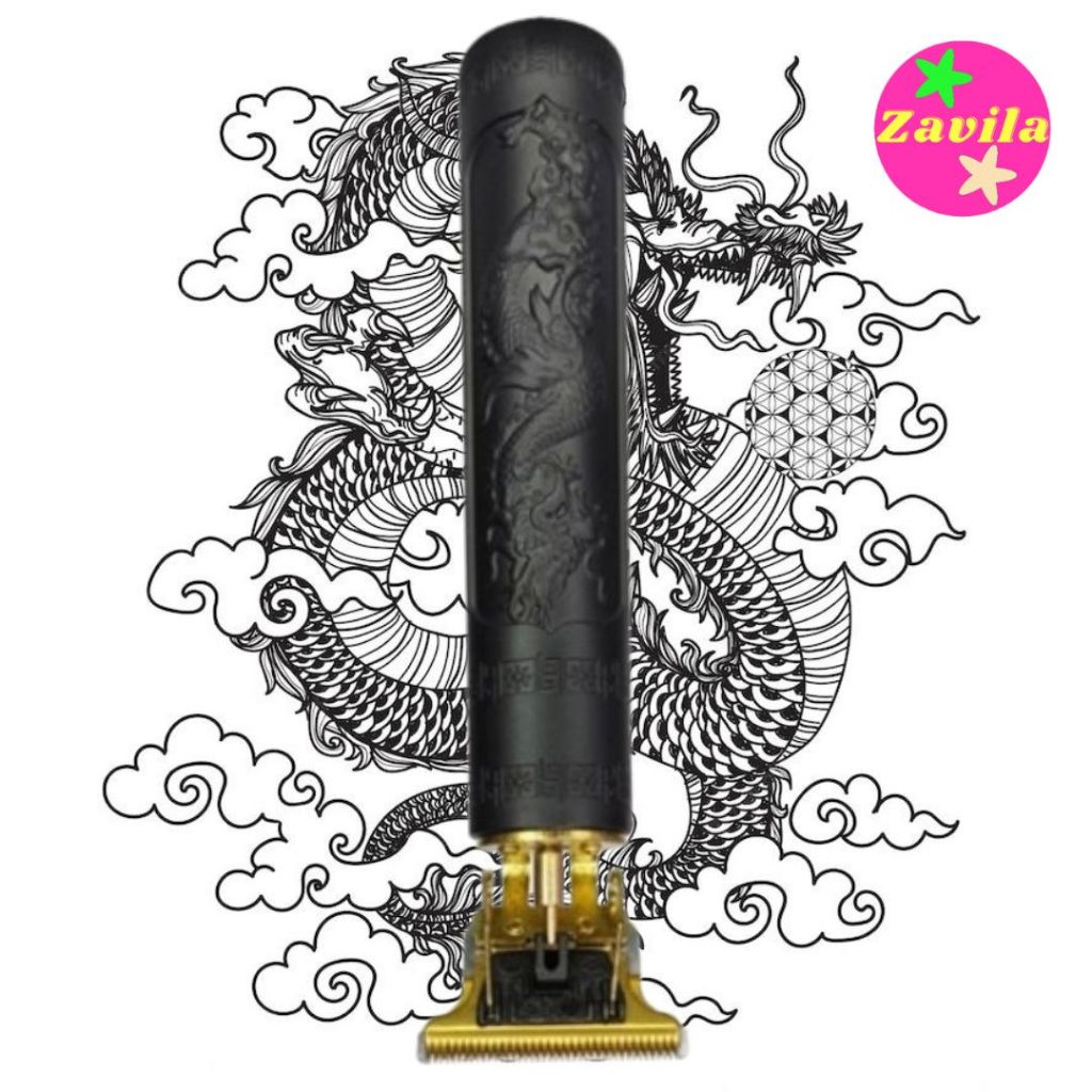 Alat Cukur Rambut Elektrik Mesin Pencukur Potong Cukuran Rambut Cas Listrik Dragon