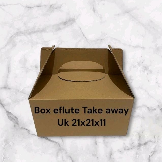 

Box eflute take away uk 21x21x11 bisa buat thinwal dan snack ulang tahun