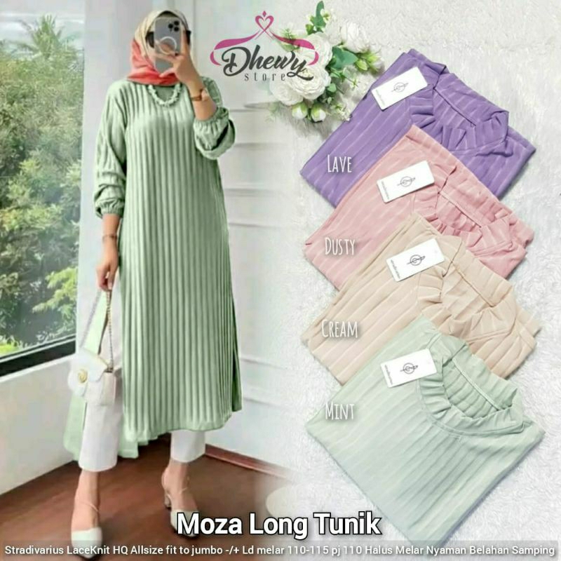 moza long tunik by dhewy || stradivarius