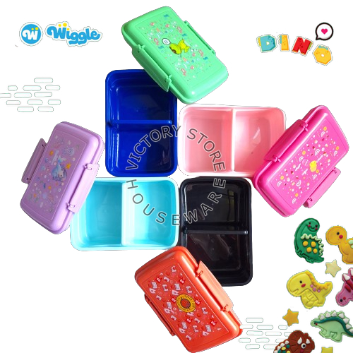 WIGGLE  Lunch Box Kotak Makan Anak Sekolahj 750Ml | Lunch Box | Kotak Bekal Sekolah | Tempat Makan