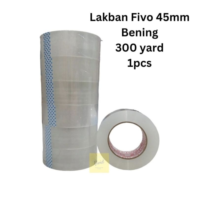

LAKBAN JUMBO 300 YARD BENING 45MM FIVO SUPER CLEAR (1 PCS) SELOTIP LAKBAN SELASIBAN SLASIBAN