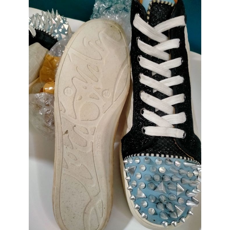 Sepatu sneakers pria christian louboutin high