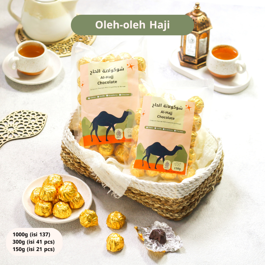 

Cokelat Oleh-oleh Haji & Umroh - Dark/ Milk Chocolate & Rice Crispy