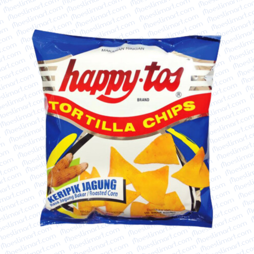 

happy tos Keripik Tortilla Biru Jagung Bakar Snack 55 g