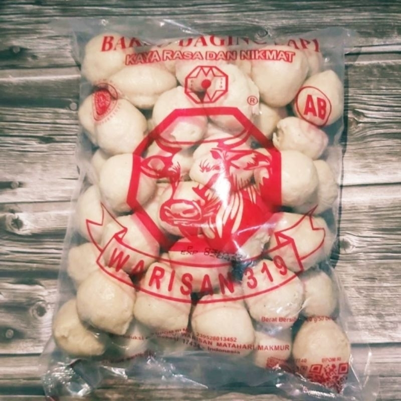 

Bakso Baso Sapi Warisan 319 AB 319AB 700gr 700gram 700 gr gram isi 50 butir Sangat Terasa Daginguntuk Kuah Bakar Sop dll