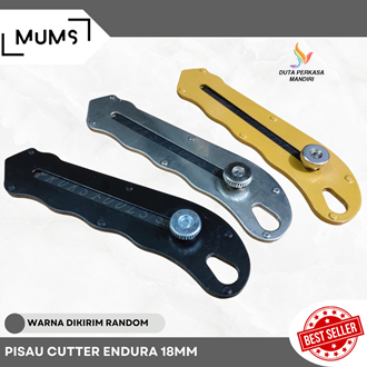 

Pisau Cutter Endura Multifungsi 18mm + Isi Pisau Kater Potong Multi Fungsi Serbaguna Knife Cuter Acrylic Gagang Besi Baja SK-5 Pisau Pemotong Kertas Tali SK5 Tajam Anti Karat DPM