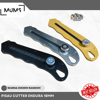 

Pisau Cutter Endura Multifungsi 18mm + Isi Pisau Kater Potong Multi Fungsi Serbaguna Knife Cuter Acrylic Gagang Besi Baja SK-5 Pisau Pemotong Kertas Tali SK5 Tajam Anti Karat RMP