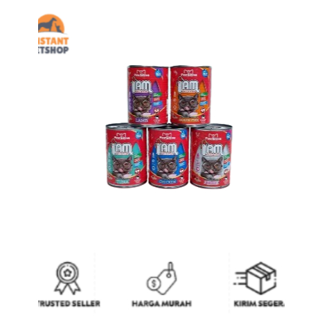 Pawsitive Kaleng 380gr All variant Makanan basah kucing kaleng IAM pawsitive