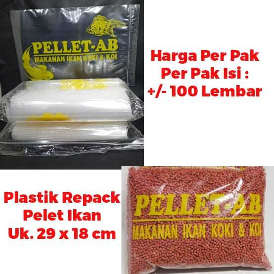 Plastik Seal Clip PELET IKAN Kemasan BESAR PER PAK - Pellet AB Repack Klip Makanan Pakan Mas Koki Go