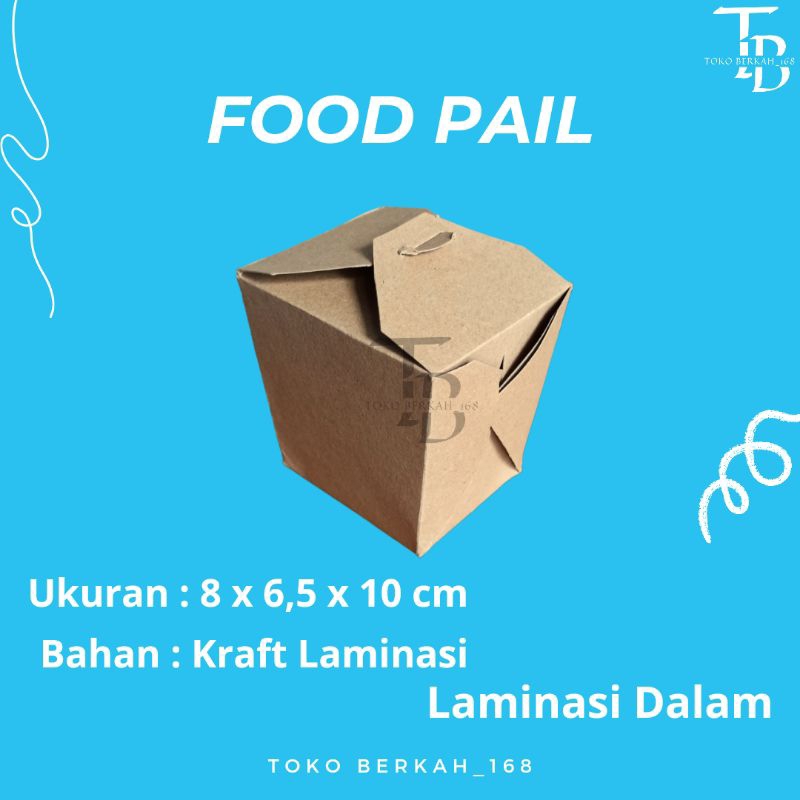 

(ISI 10 PCS) DOS / DUS KRAFT FOOD PAIL / DOS KRAFT SIZE M LAMINASI DALAM / KARDUS MAKANAN KRAFT