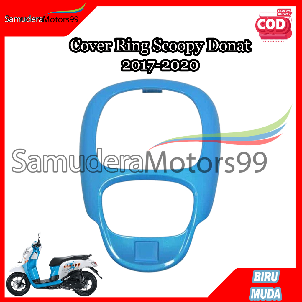 Cover Ring Speedometer Honda Scoopy 2017 - 2020 Warna Biru Muda