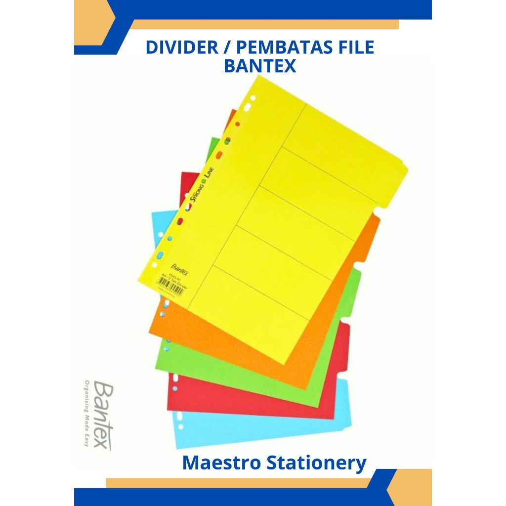 

DIVIDER BANTEX / PEMBATAS FILE / JAN-DES / 1-31 / A-Z / 5 WARNA