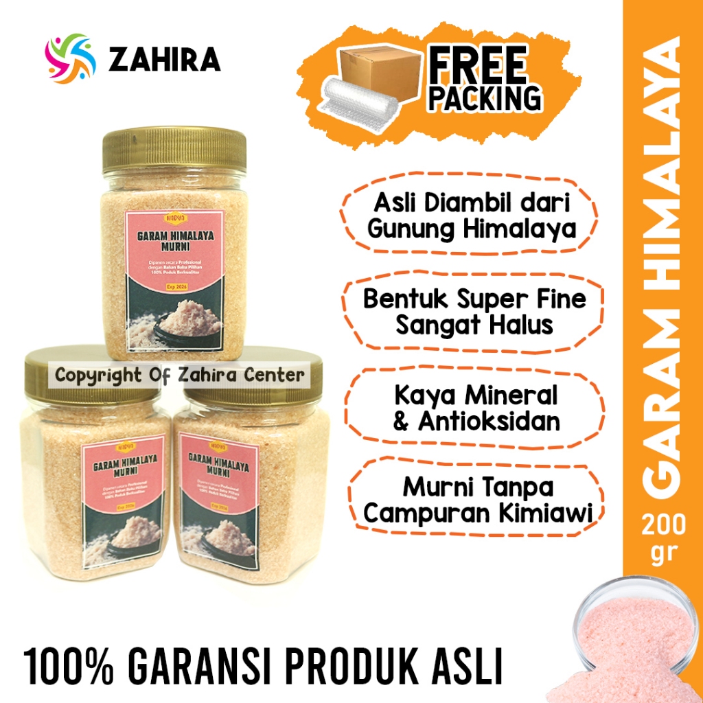 

GARAM HIMALAYA Toples 200gr Kemasan Premium Kaya Mineral Untuk Kesehatan Tubuh Diet Detox Pink Lava