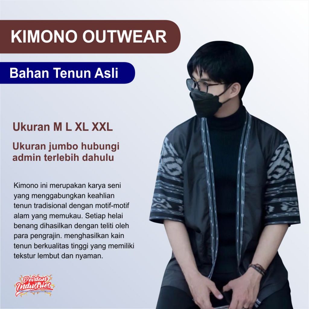 DEVDAN KIMONO TENUN PRIA DAN WANITA KEKINIAN BAJU KONDANGAN TRADISIONAL BAJU WISATA DAN ACARA
