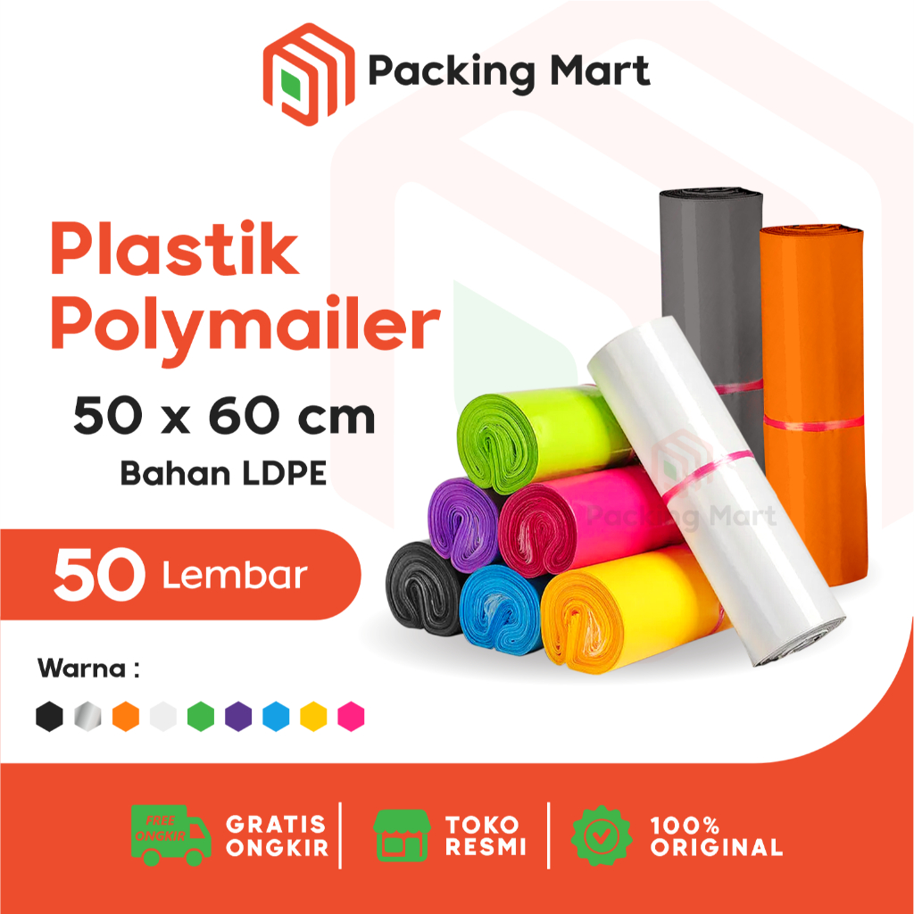 Plastik Packing Polymailer 50x60 CM LDPE Isi 50 Pcs