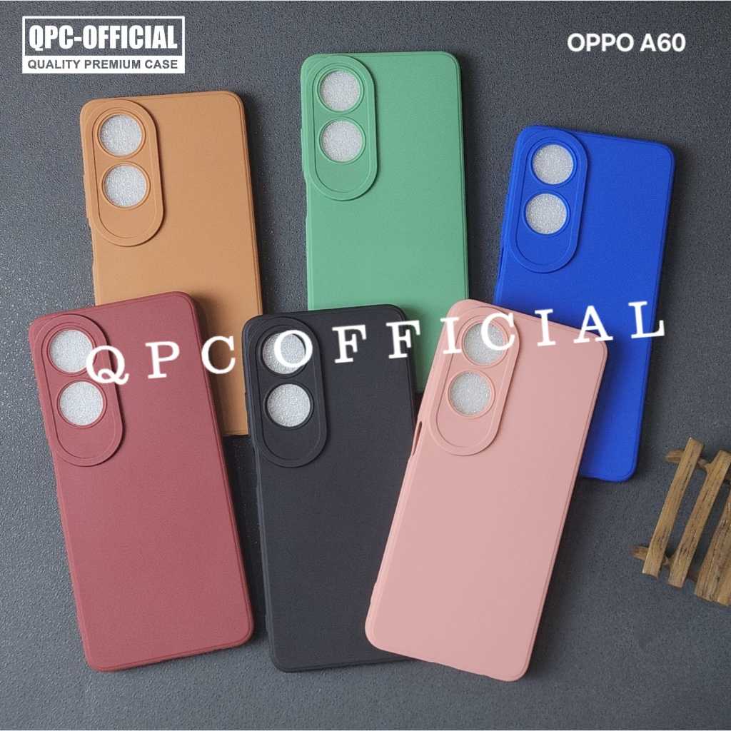 Oppo A60 Case Pro Kamera Case Slim BlackMatte Silikon Warna Case Oppo A60