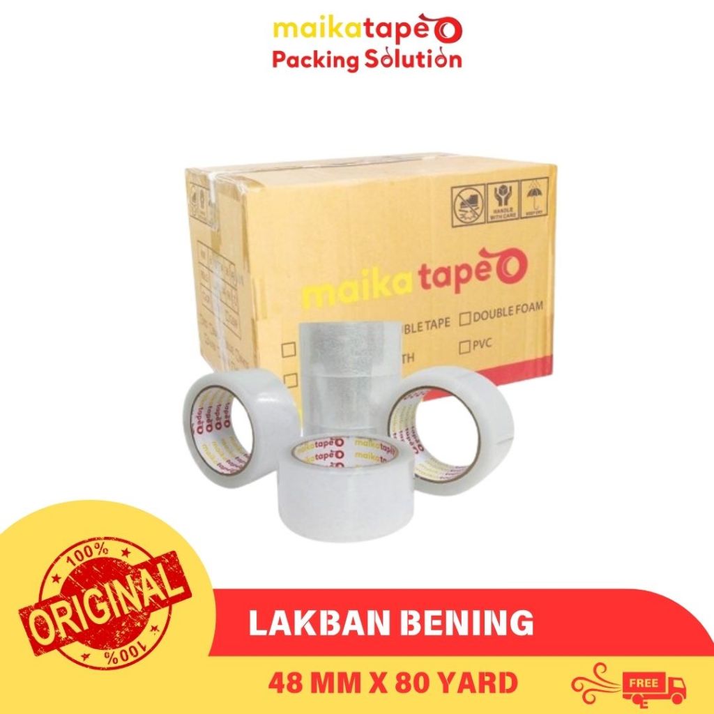 

OPP TAPE / LAKBAN BENING MAIKATAPE 48MM x 80 YARD (1 BOX)