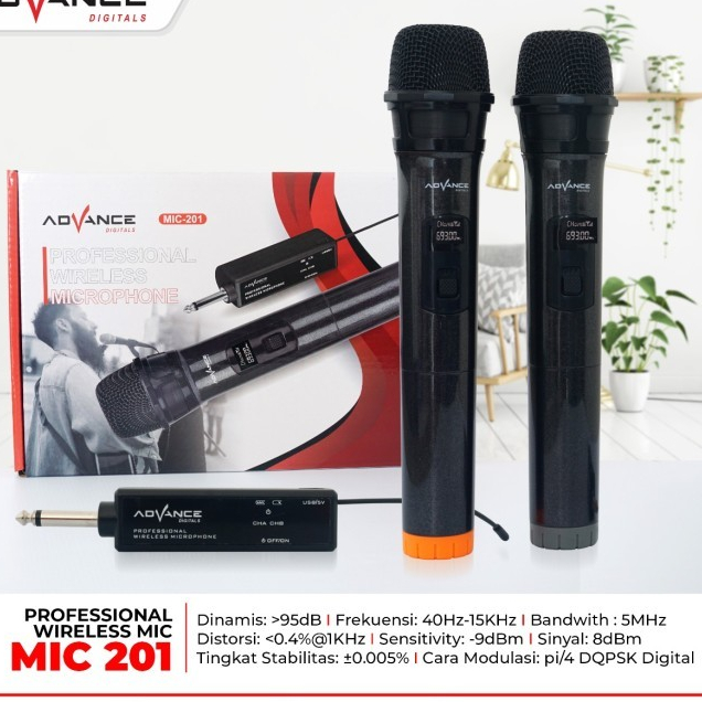 Mic Wireless Advance Mic-201