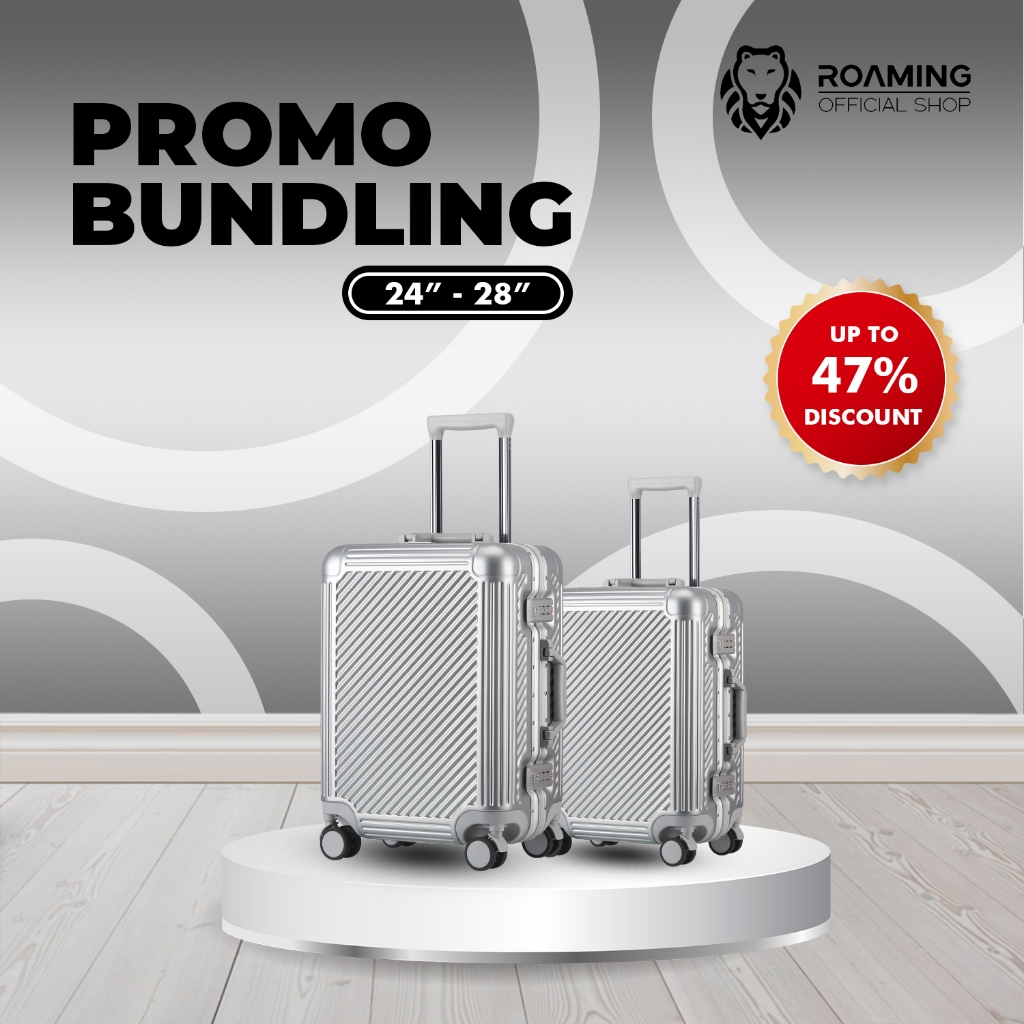 [SET] Roaming Koper Kabin & Bagasi R017 Size 24 + 28 Inch