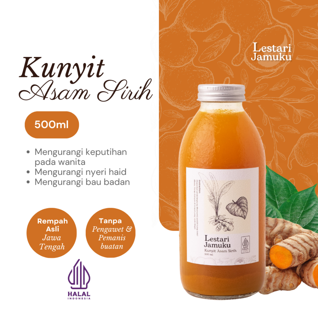 

Jamu Kunyit Asam Sirih 500 ml Ready to Drink