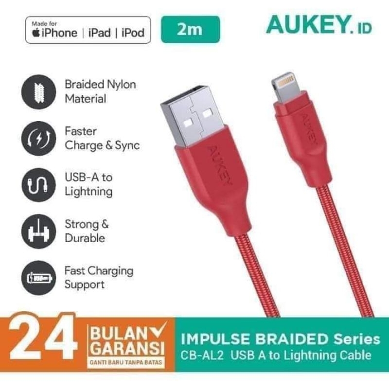 KABEL DATA IPHONE AUKEY