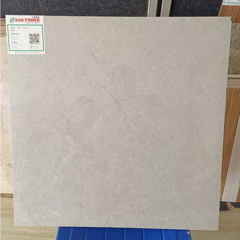 GRANIT PORCELAIN 60X60 GLOSSY TOBA GREY KW A BY SUN POWER CERAMICS