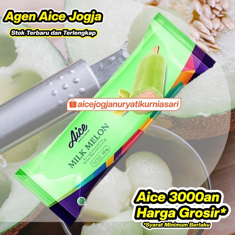 

Es Krim Aice Milk Melon isi 40 / Ice Cream Aice Melon 1dus 3000an