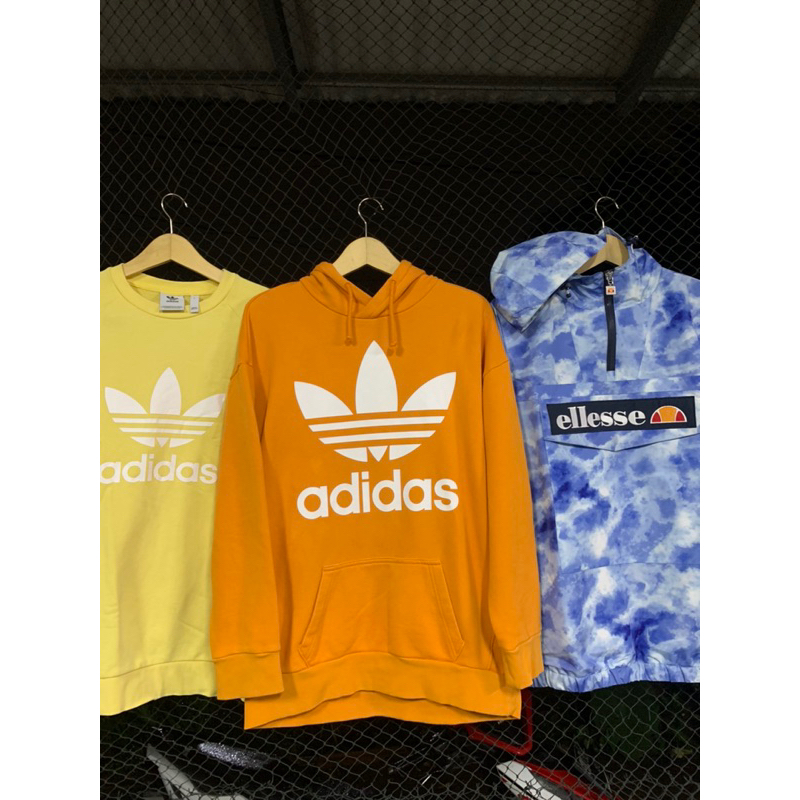 Hoodie Trefoil Adidas Oversize Orange