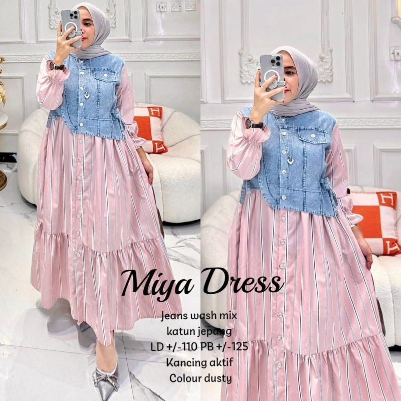 COD Dress katun jepang//Miya dress//Reina dress//Dress jeanswash katun jepang