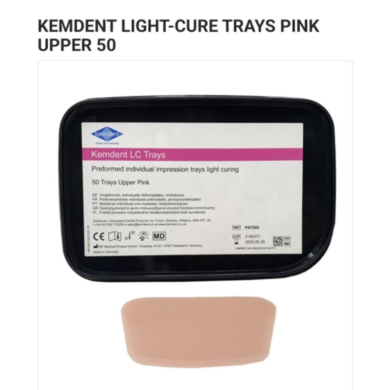 Individual Tray Light Cure Hellac Light Cure Cp Light Cure Lc Dental Tray 1 Pc..