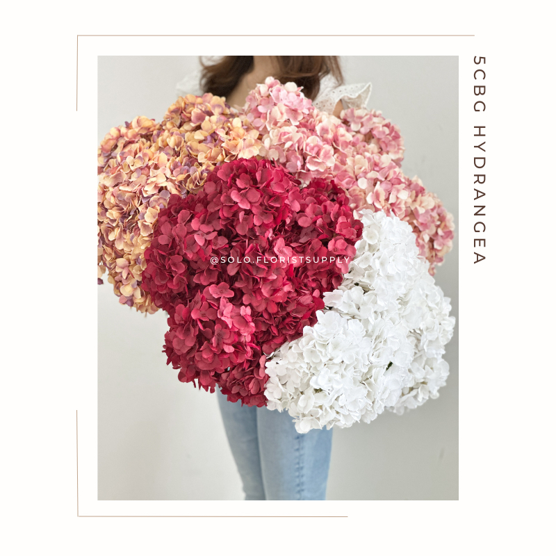5 cabang Bunga artificial hydrangea bunga hidrangea  Hortensia Dekorasi Pesta Pernikahan mahar meja 