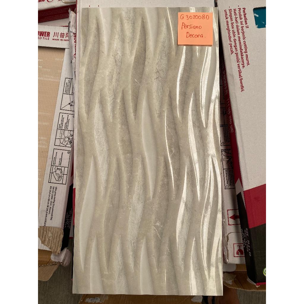 KERAMIK DINDING 30X60 PERSIANO DECORA 302008 BY SUN POWER CERAMICS KW A